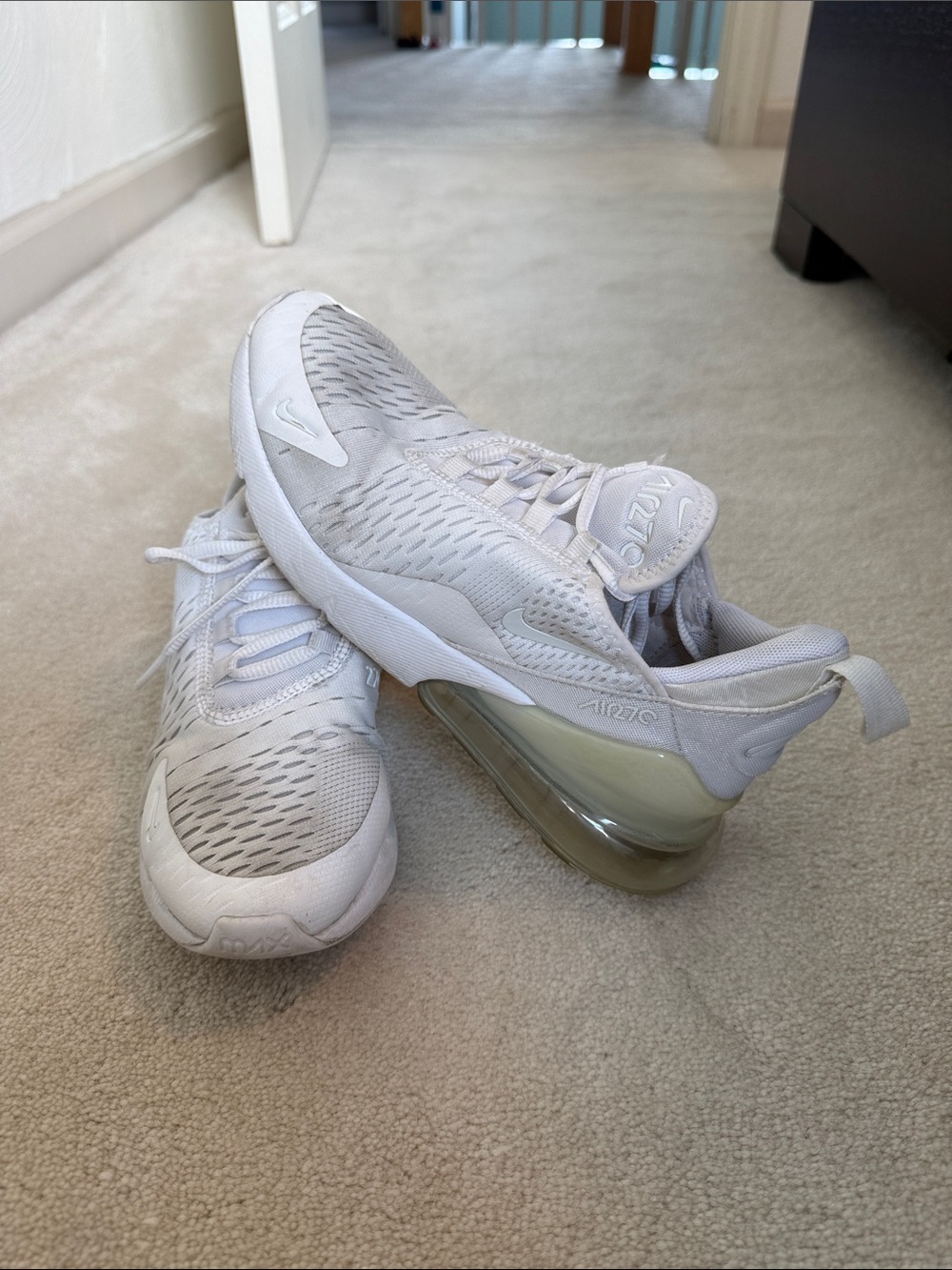 Nike Air Max 270 All-White with Translucent Heel